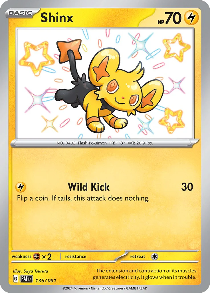 Shinx 135/091 - (SV: Paldean Fates) (Shiny Rare) Holofoil