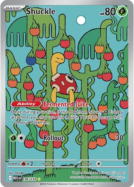 Shuckle - 136/132 - (ME01: Mega Evolution) (Illustration Rare) Holofoil