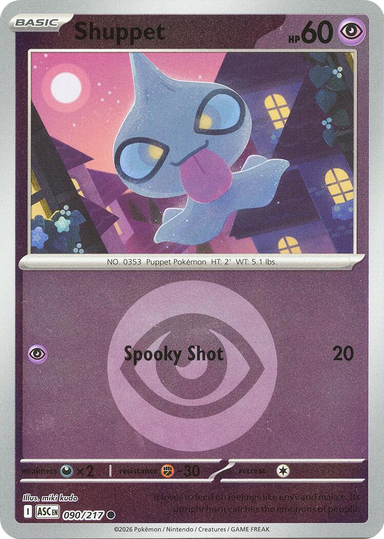 Shuppet (Energy Symbol Pattern) 090/217 - (ME: Ascended Heroes) (Common) (Reverse Holofoil)