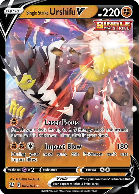 Single Strike Urshifu V 085/163 - (SWSH05: Battle Styles) (Ultra Rare) Holofoil