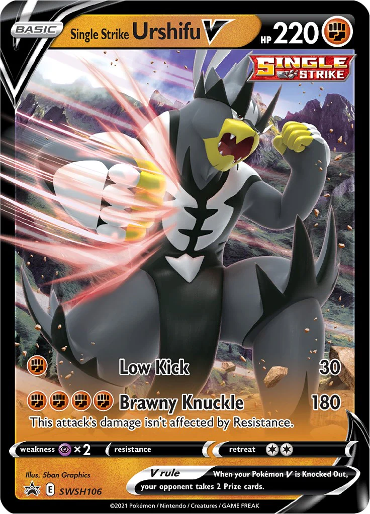 Single Strike Urshifu V - SWSH106 - (SWSH: Sword & Shield Promo Cards) (Promo) Holofoil