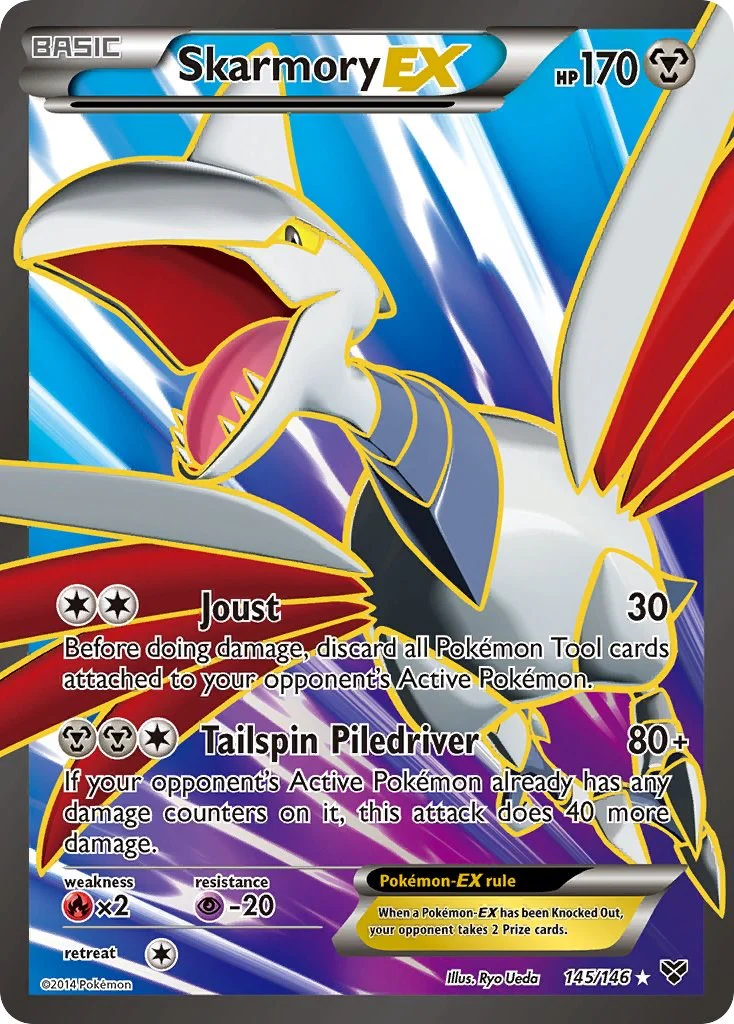 Skarmory EX (145 Full Art) 145/146 - (XY Base Set) (Ultra Rare) Holofoil