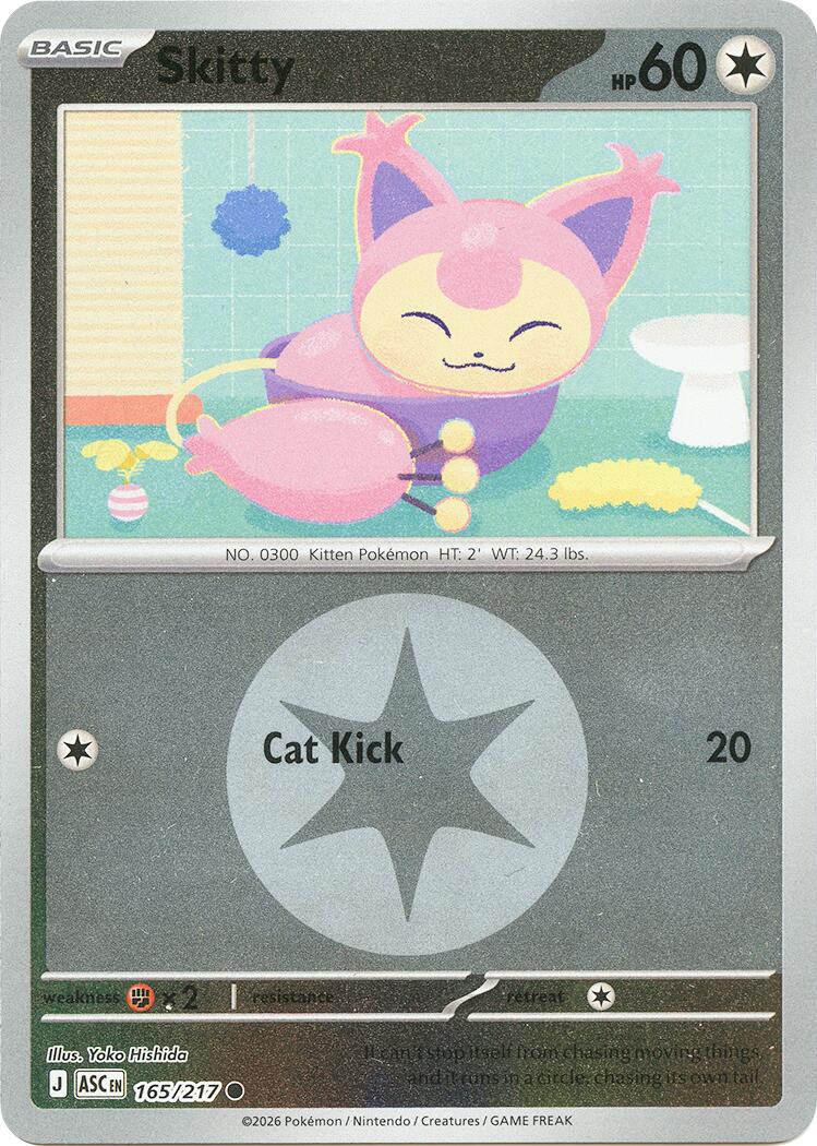 Skitty (Energy Symbol Pattern) 165/217 - (ME: Ascended Heroes) (Common) (Reverse Holofoil)