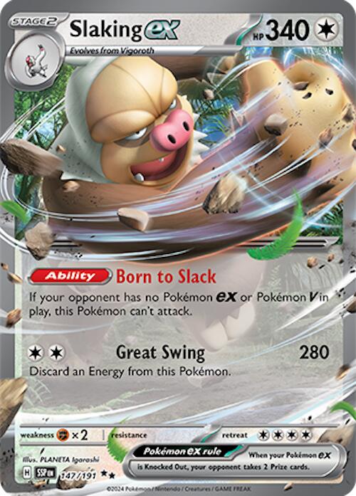 Slaking ex - 147/191 - (SV08: Surging Sparks) (Double Rare) Holofoil