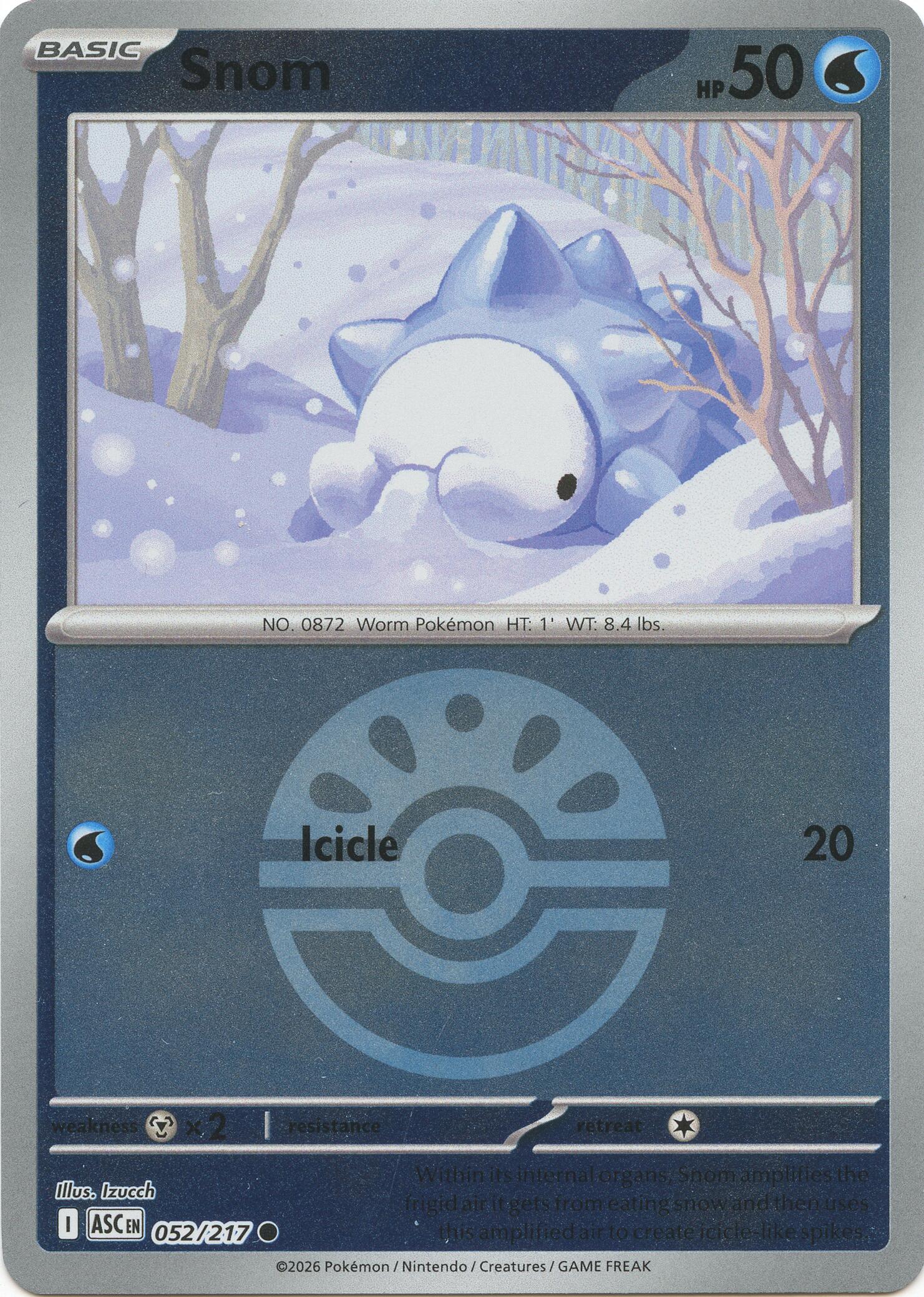 Snom (Friend Ball) 052/217 - (ME: Ascended Heroes) (Common) (Reverse Holofoil)