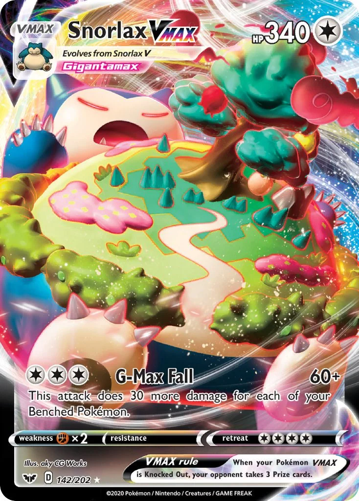 Snorlax VMAX 142/202 - (SWSH01: Sword & Shield Base Set) (Ultra Rare) Holofoil