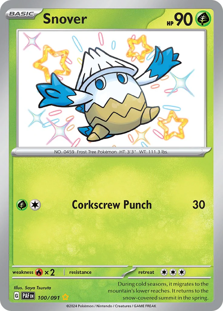 Snover 100/091 - (SV: Paldean Fates) (Shiny Rare) Holofoil