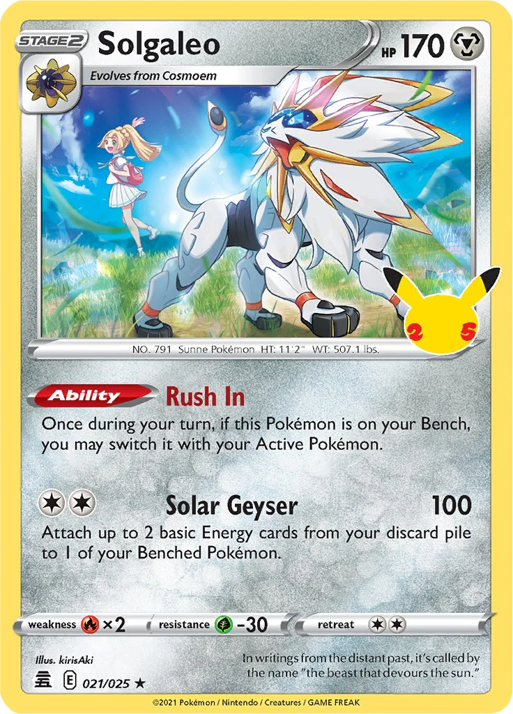 Solgaleo 021/025 - (Celebrations) (Holo Rare) Holofoil
