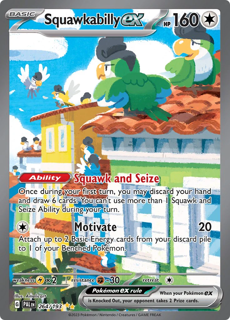 Squawkabilly ex - 264/193 - (SV02: Paldea Evolved) (Special Illustration Rare) Holofoil