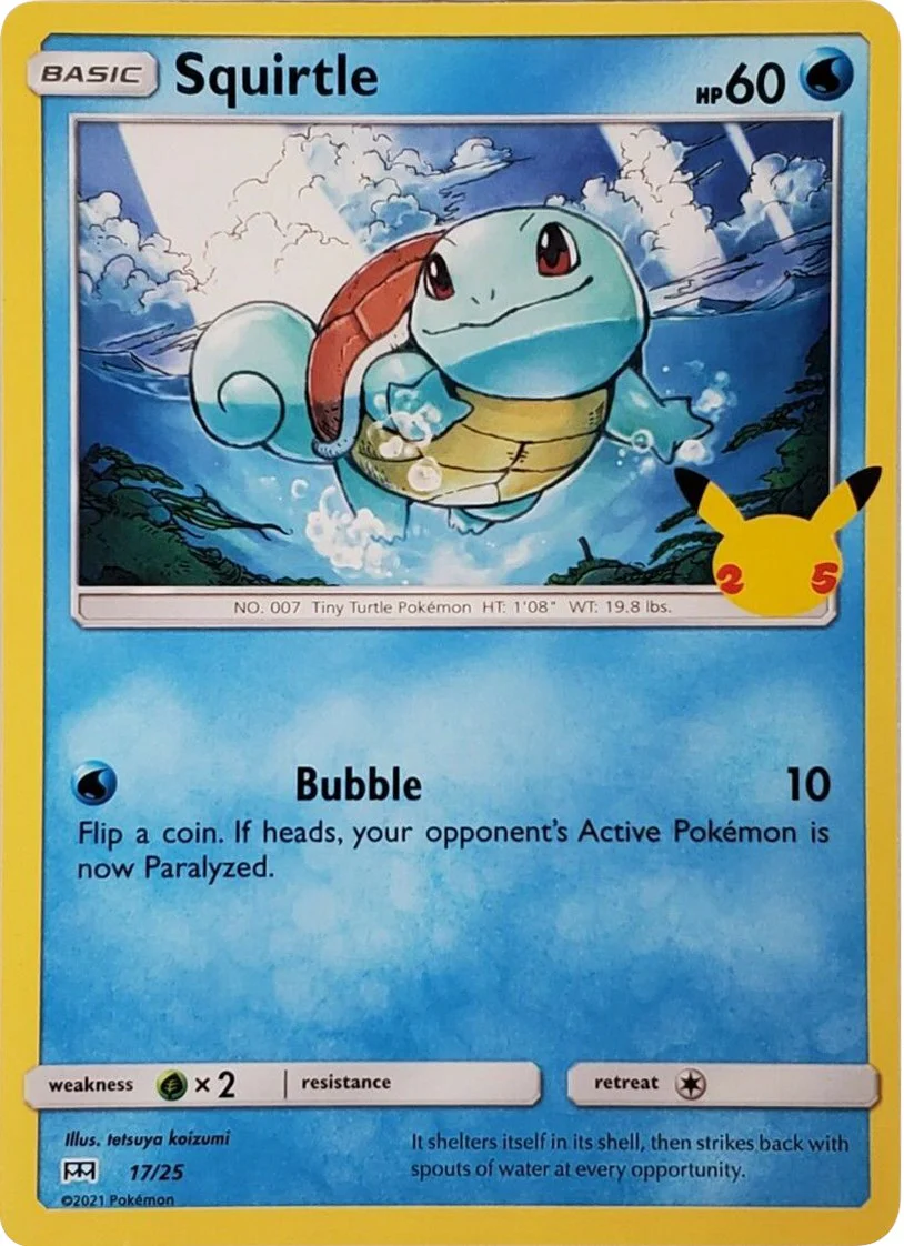 Squirtle - 17/25 017/025 - (McDonald's 25th Anniversary Promos) (Promo)