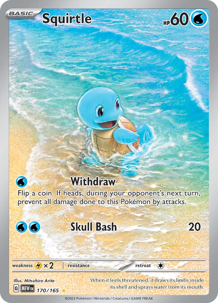 Squirtle - 170/165 - (SV: Scarlet & Violet 151) (Illustration Rare) Holofoil