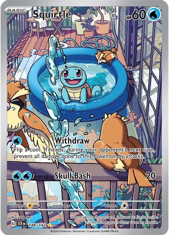 Squirtle 148/142 - (SV07: Stellar Crown) (Illustration Rare) Holofoil