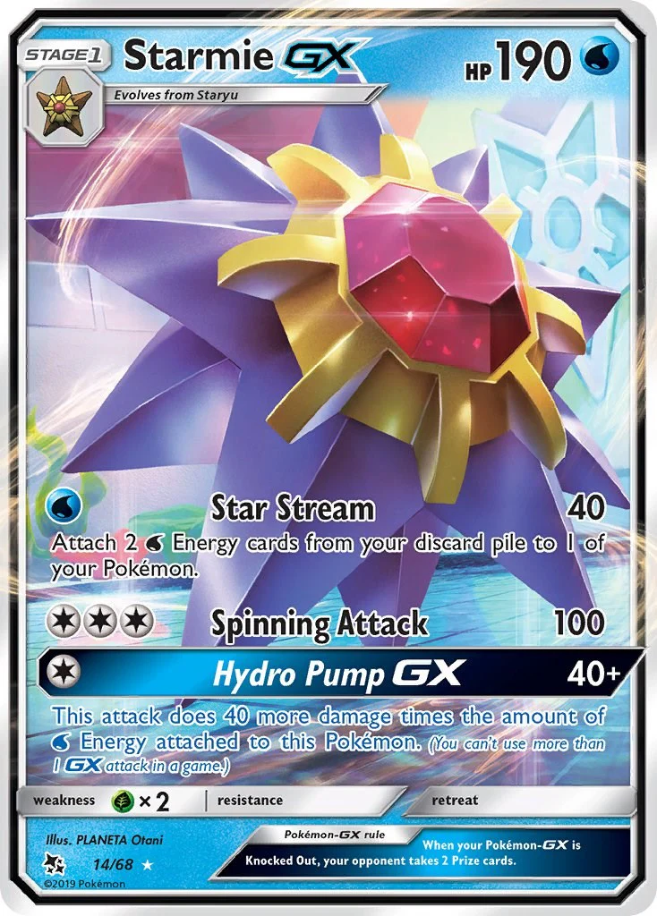 Starmie GX 14/68 - (Hidden Fates) (Ultra Rare) Holofoil