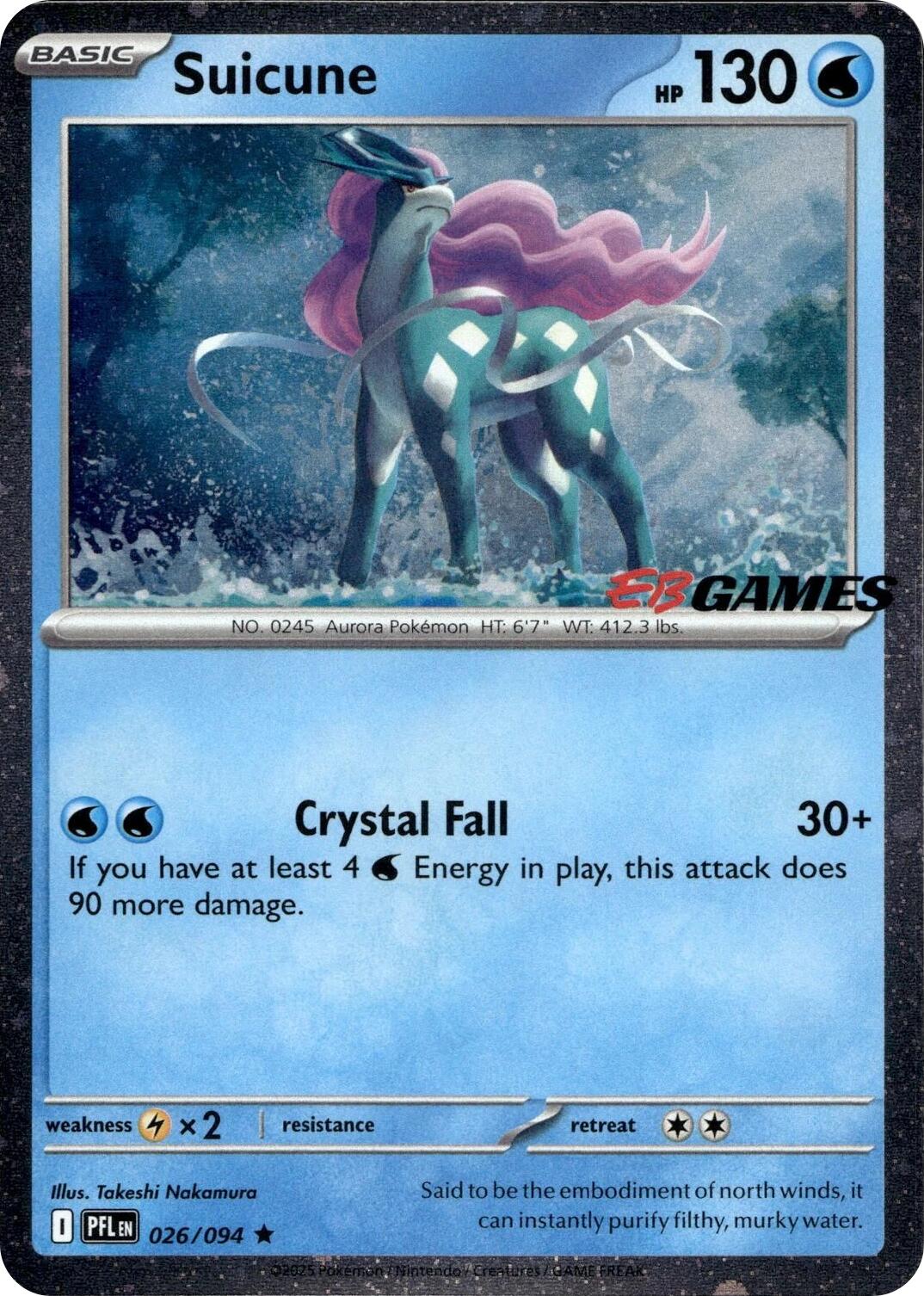 Suicune (EB Games Exclusive) 026/094 - (Miscellaneous Cards & Products) (Rare) Holofoil