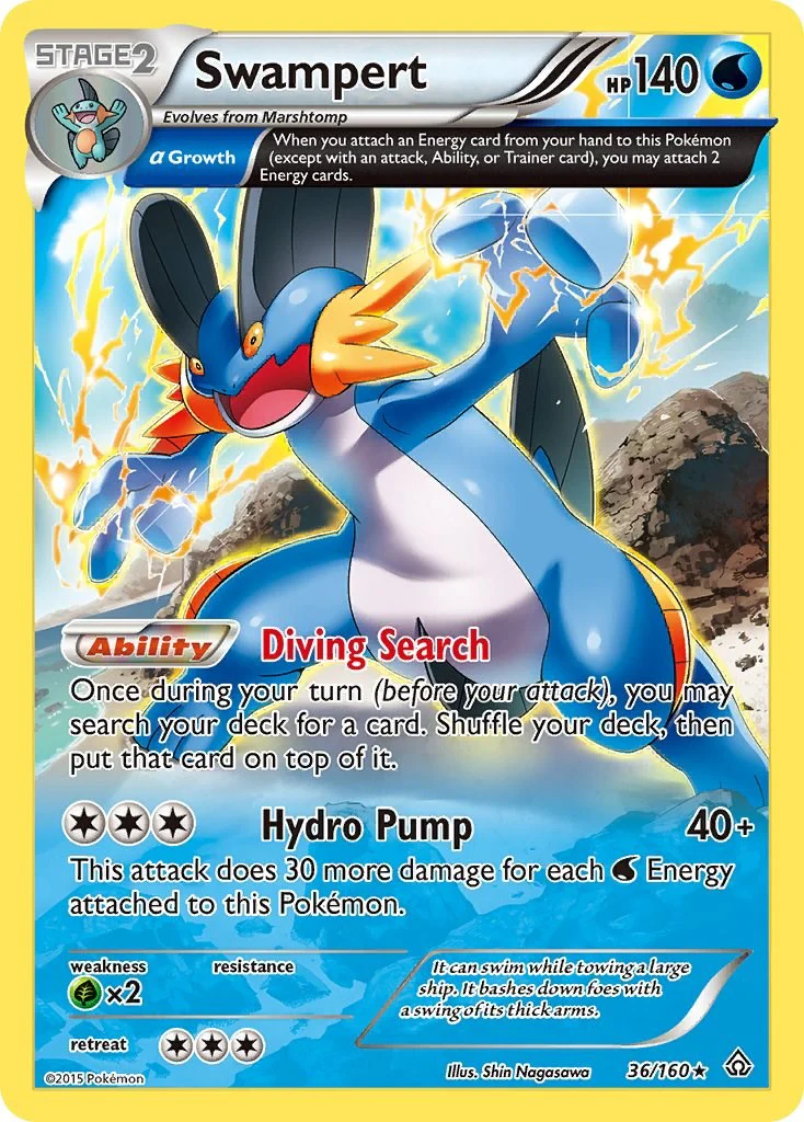 Swampert (Alpha) 36/160 - (XY - Primal Clash) (Holo Rare) Holofoil