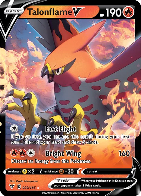 Talonflame V 029/185 - (SWSH04: Vivid Voltage) (Ultra Rare) Holofoil