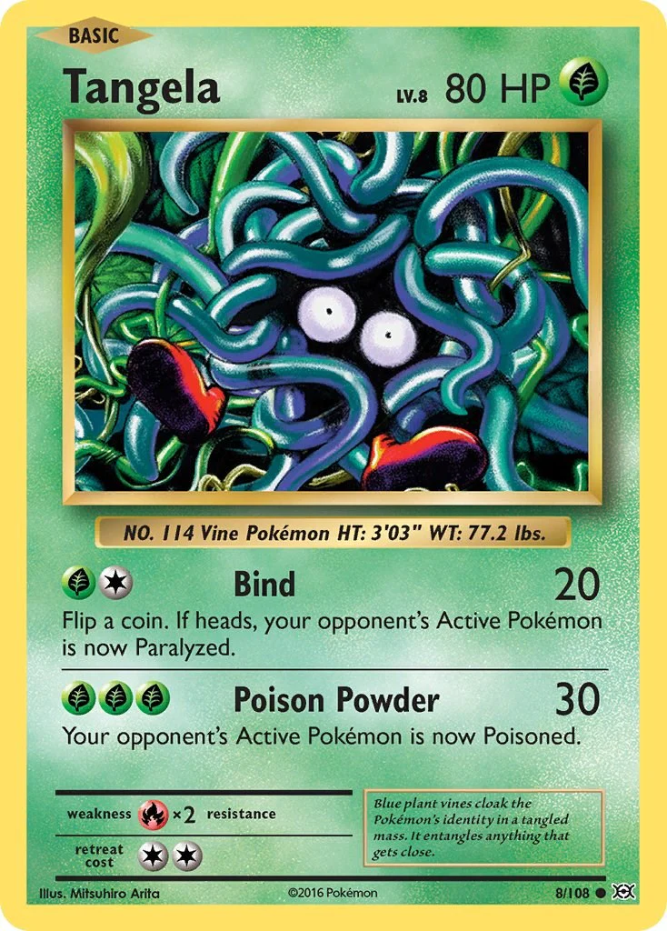 Tangela 8/108 - (XY - Evolutions) (Common) (Reverse Holofoil)