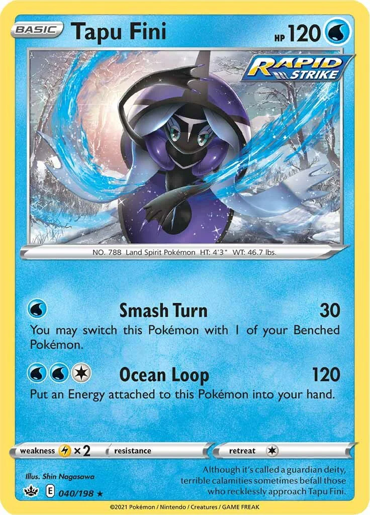 Tapu Fini 040/198 - (SWSH06: Chilling Reign) (Holo Rare)