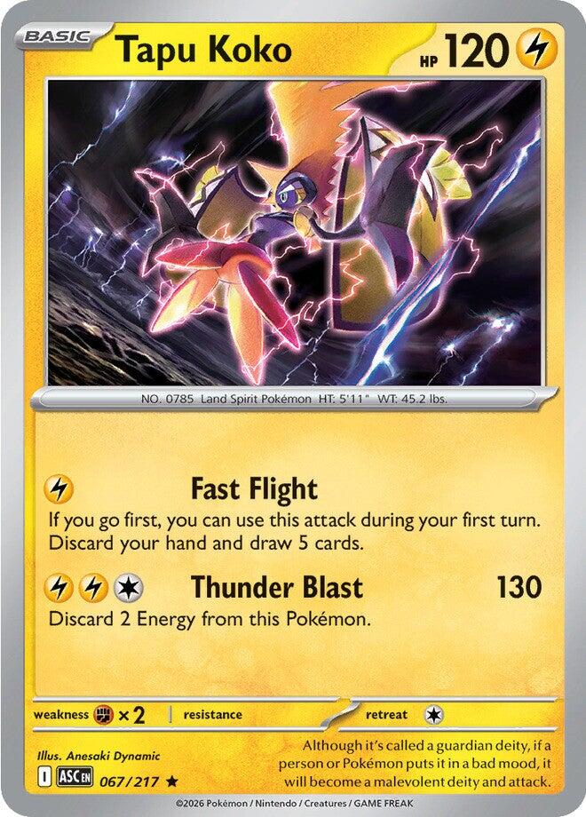 Tapu Koko 067/217 - (ME: Ascended Heroes) (Rare) Holofoil