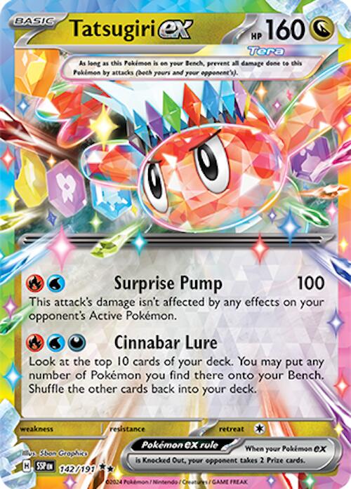 Tatsugiri ex - 142/191 - (SV08: Surging Sparks) (Double Rare) Holofoil