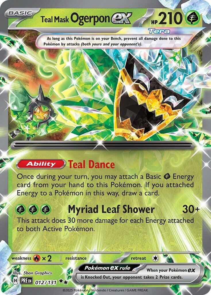 Teal Mask Ogerpon ex - 012/131 - (SV: Prismatic Evolutions) (Double Rare)