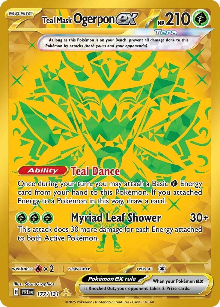 Teal Mask Ogerpon ex - 177/131 - (SV: Prismatic Evolutions) (Hyper Rare)