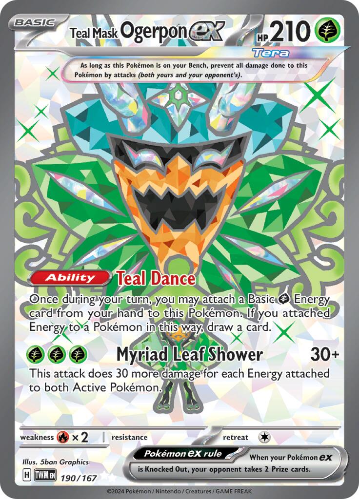 Teal Mask Ogerpon ex - 190/167 - (SV06: Twilight Masquerade) (Ultra Rare) Holofoil
