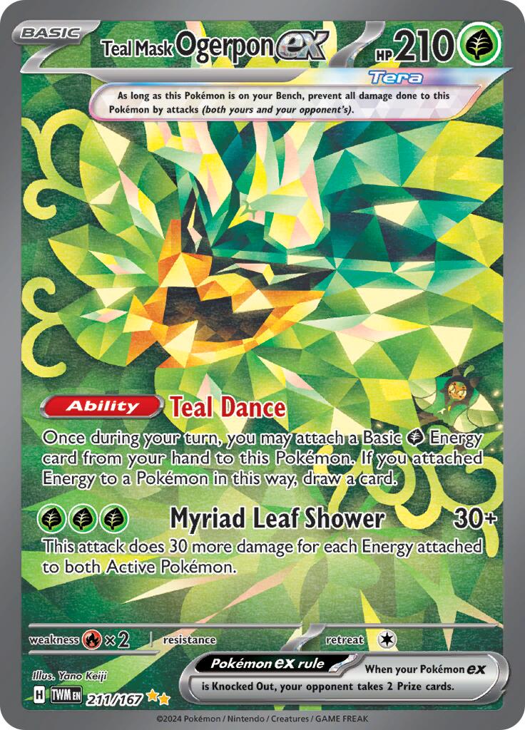 Teal Mask Ogerpon ex - 211/167 - (SV06: Twilight Masquerade) (Special Illustration Rare) Holofoil