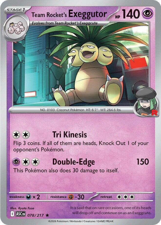 Team Rocket's Exeggutor 078/217 - (ME: Ascended Heroes) (Rare) Holofoil