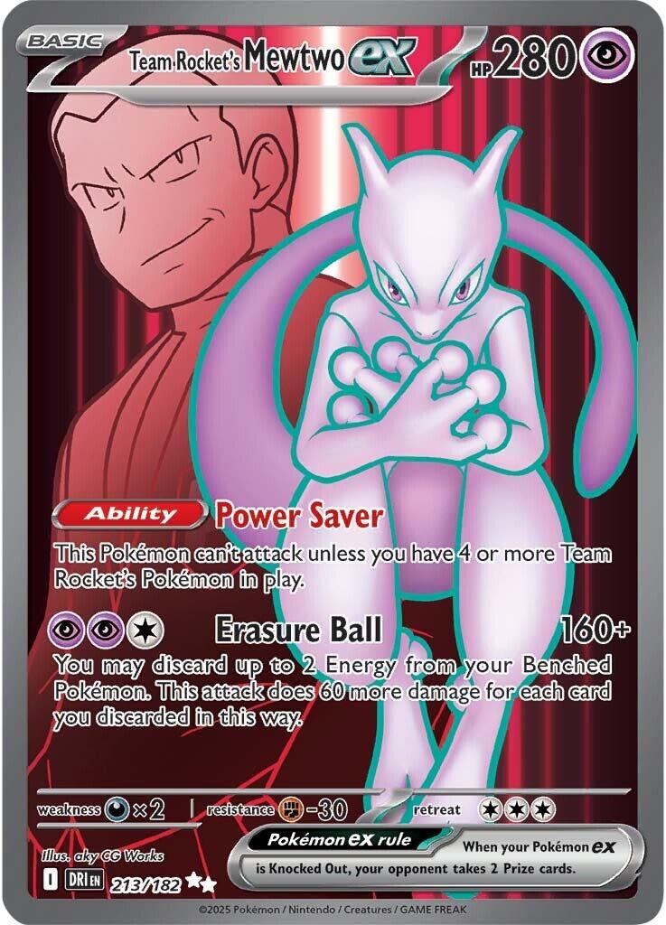 Team Rocket's Mewtwo ex - 213/182 - (SV10: Destined Rivals) (Ultra Rare) Holofoil