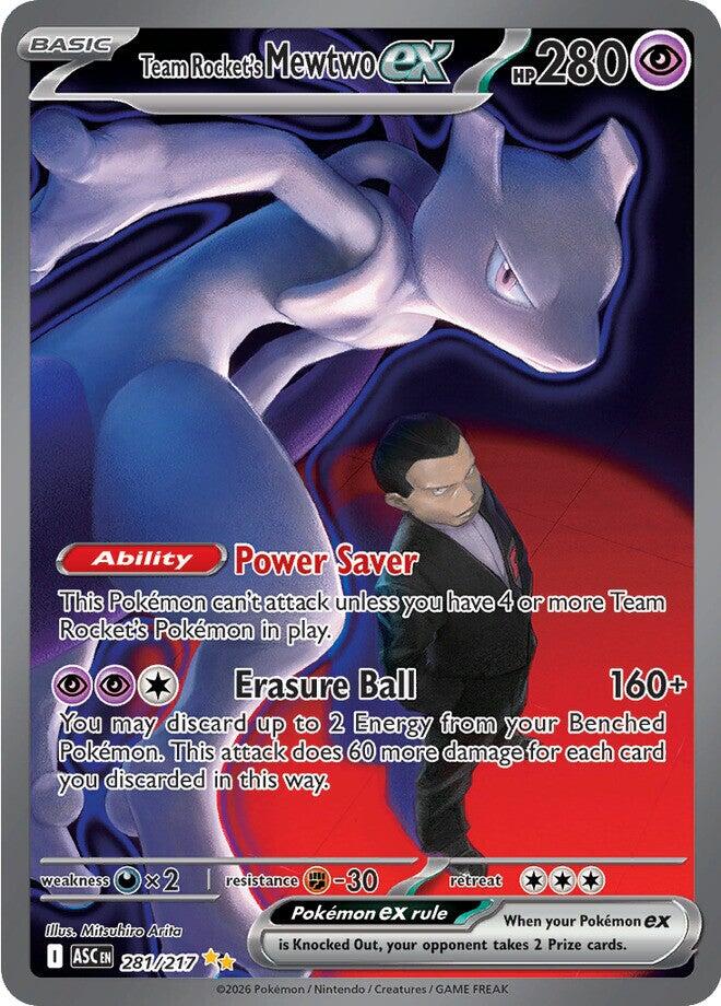 Team Rocket's Mewtwo ex - 281/217 - (ME: Ascended Heroes) (Special Illustration Rare) Holofoil