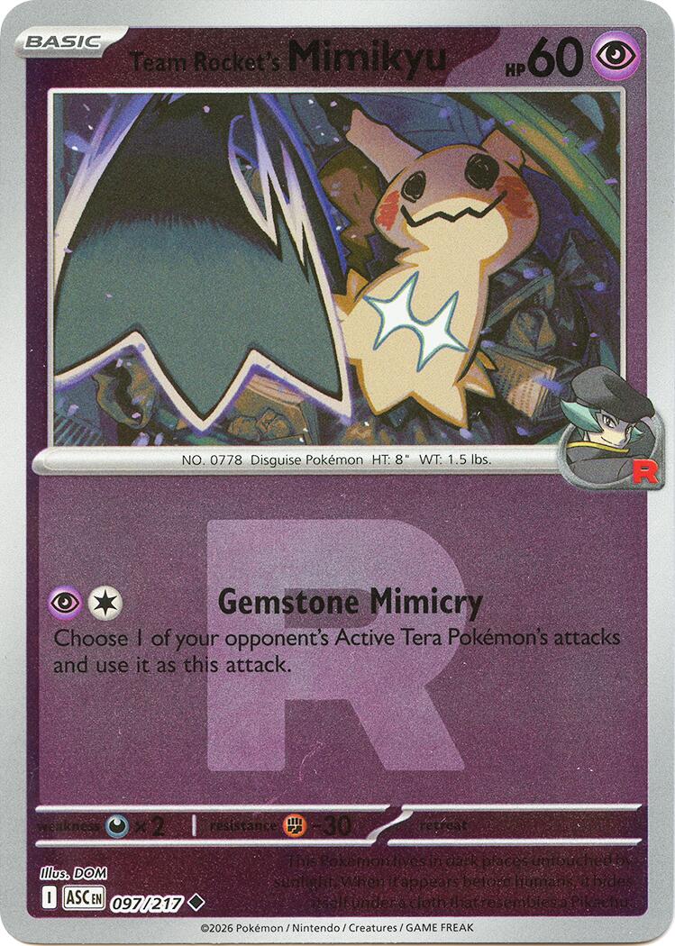 Team Rocket's Mimikyu - 097/217 (Team Rocket) - (ME: Ascended Heroes) (Uncommon)