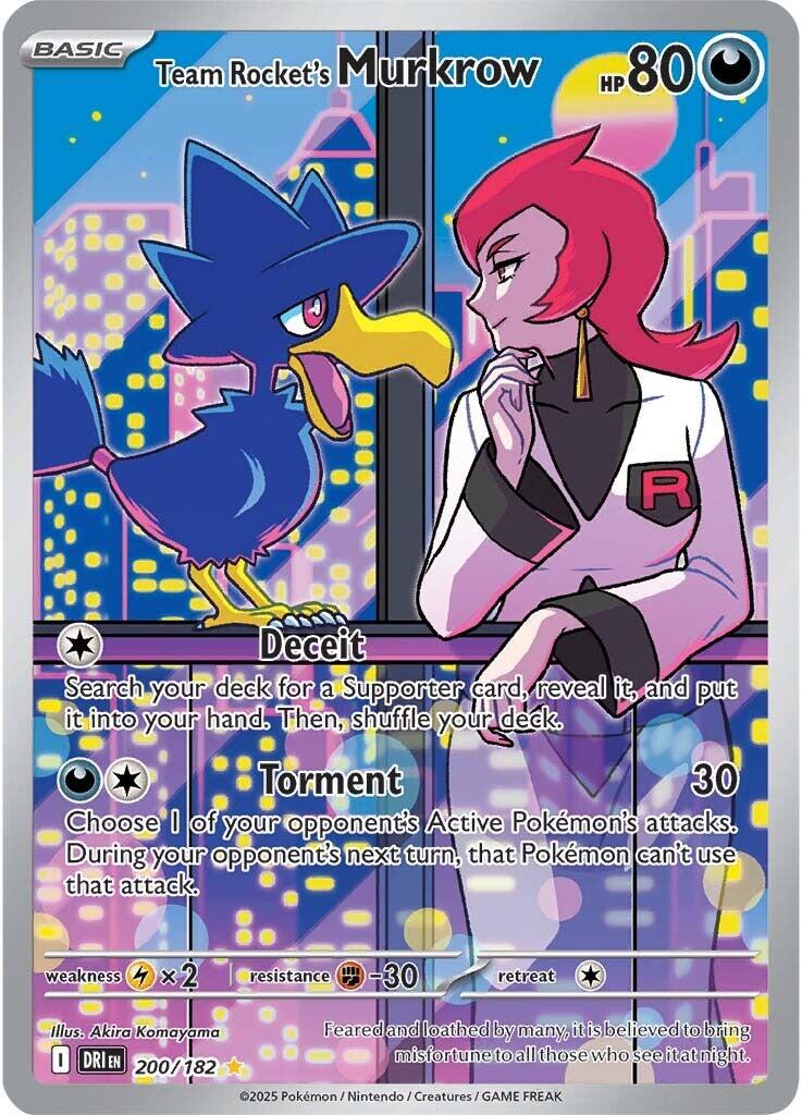 Team Rocket's Murkrow - 200/182 - (SV10: Destined Rivals) (Illustration Rare) Holofoil