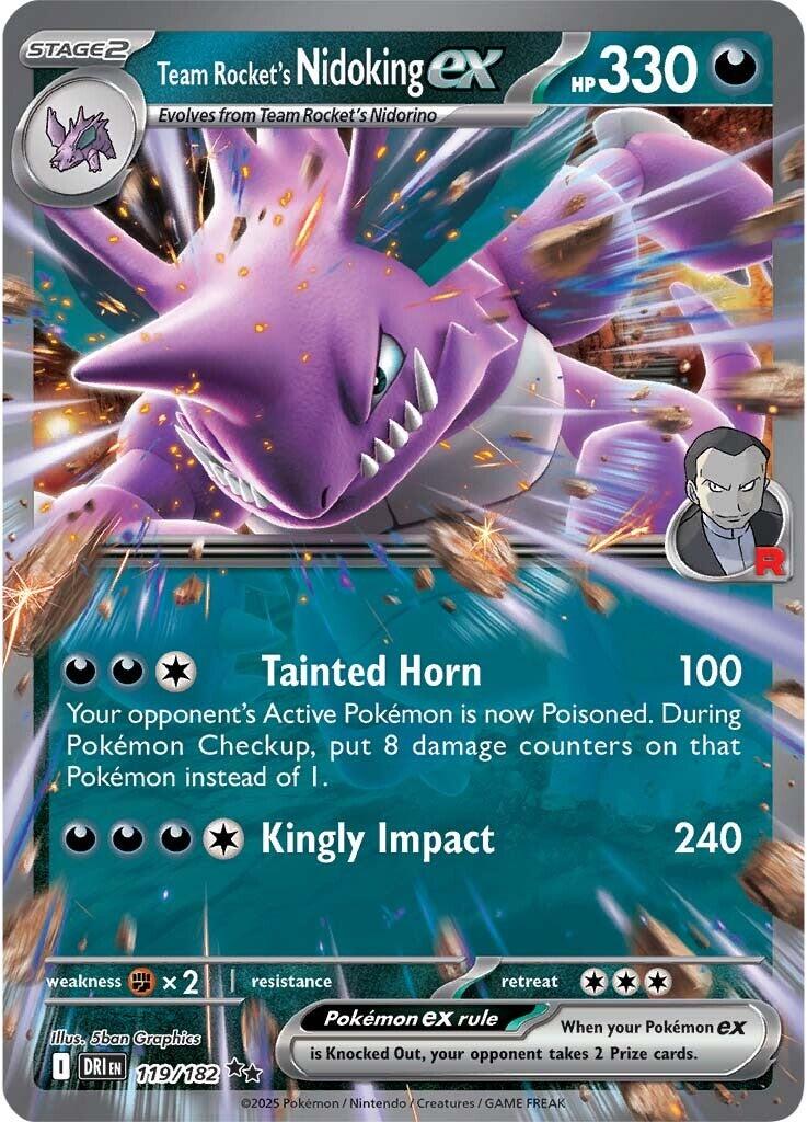 Team Rocket's Nidoking ex - 119/182 - (SV10: Destined Rivals) (Double Rare) Holofoil