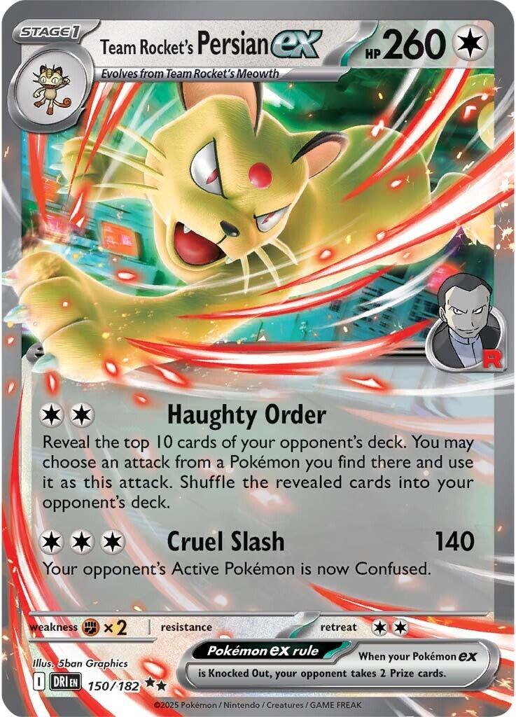 Team Rocket's Persian ex - 150/182 - (SV10: Destined Rivals) (Double Rare)