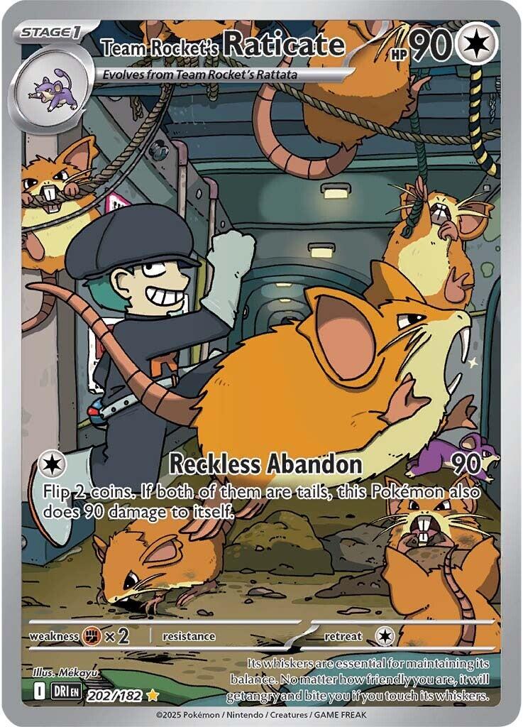 Team Rocket's Raticate - 202/182 - (SV10: Destined Rivals) (Illustration Rare)