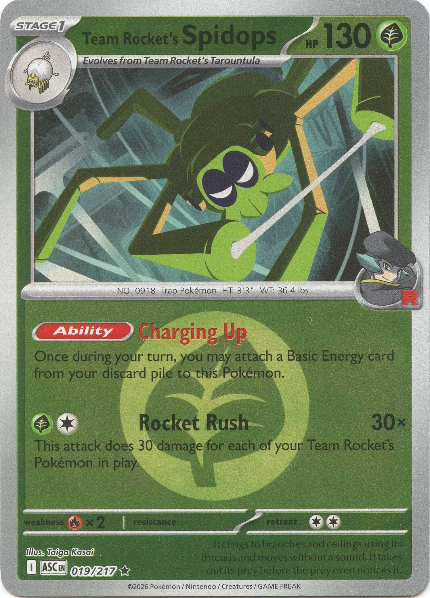 Team Rocket's Spidops (Energy Symbol Pattern) - (ME: Ascended Heroes) (Rare)
