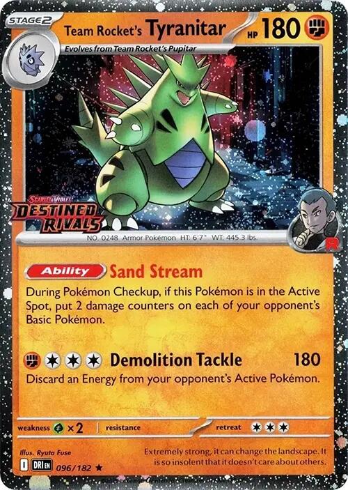 Team Rocket's Tyranitar (Prerelease) 096/182 - (Miscellaneous Cards & Products) (Rare) Holofoil