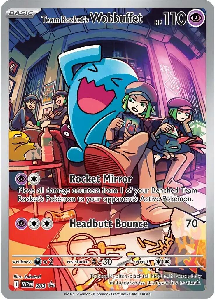 Team Rocket's Wobbuffet 203 - (SV: Scarlet & Violet Promo Cards) (Promo) Holofoil