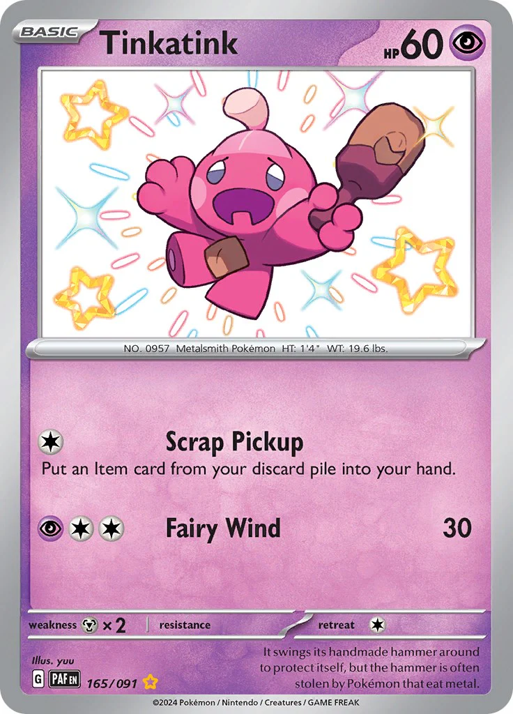 Tinkatink 165/091 - (SV: Paldean Fates) (Shiny Rare) Holofoil
