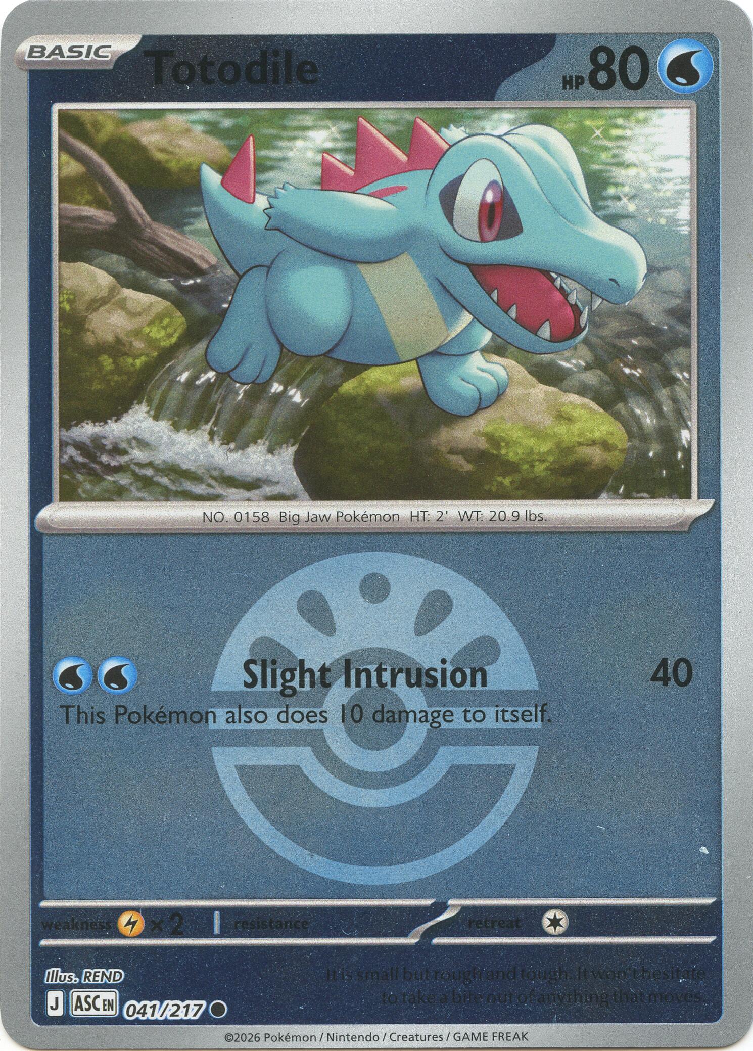 Totodile (Friend Ball) 041/217 - (ME: Ascended Heroes) (Common) (Reverse Holofoil)
