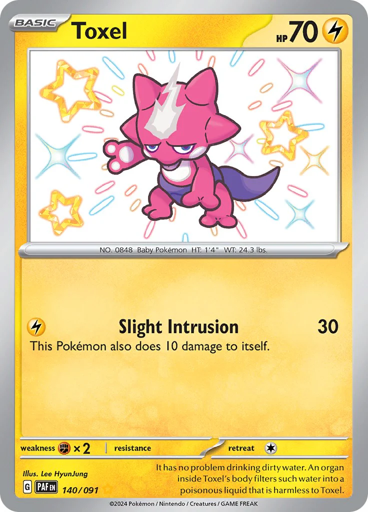 Toxel 140/091 - (SV: Paldean Fates) (Shiny Rare) Holofoil