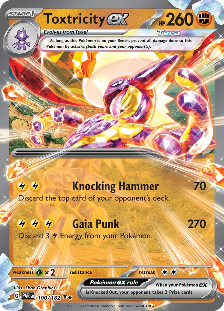 Toxtricity ex 100/182 - (SV04: Paradox Rift) (Double Rare) Holofoil