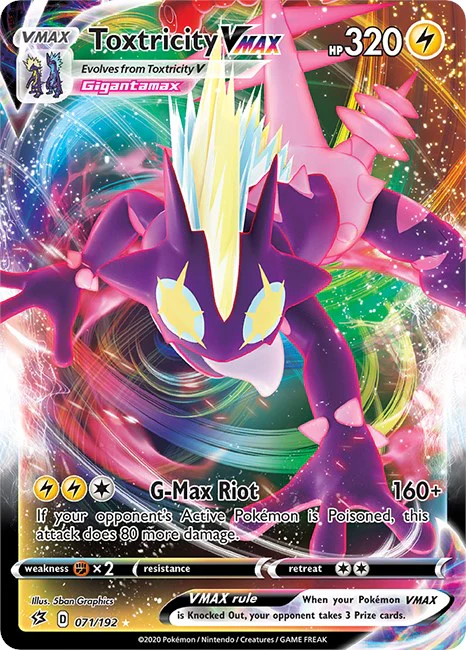 Toxtricity VMAX 071/192 - (SWSH02: Rebel Clash) (Ultra Rare) Holofoil