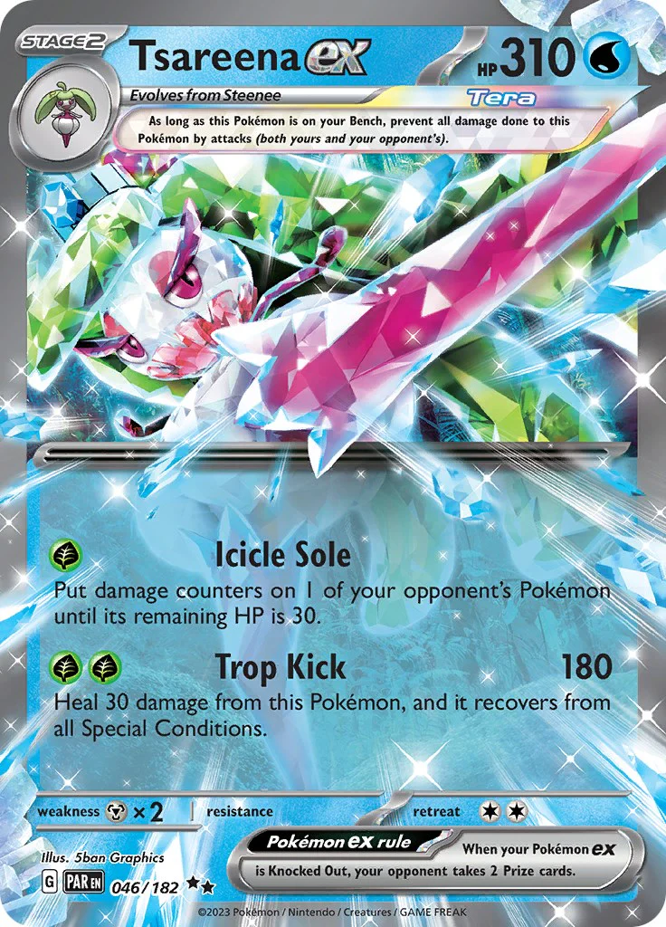 Tsareena ex - 046/182 - (SV04: Paradox Rift) (Double Rare) Holofoil