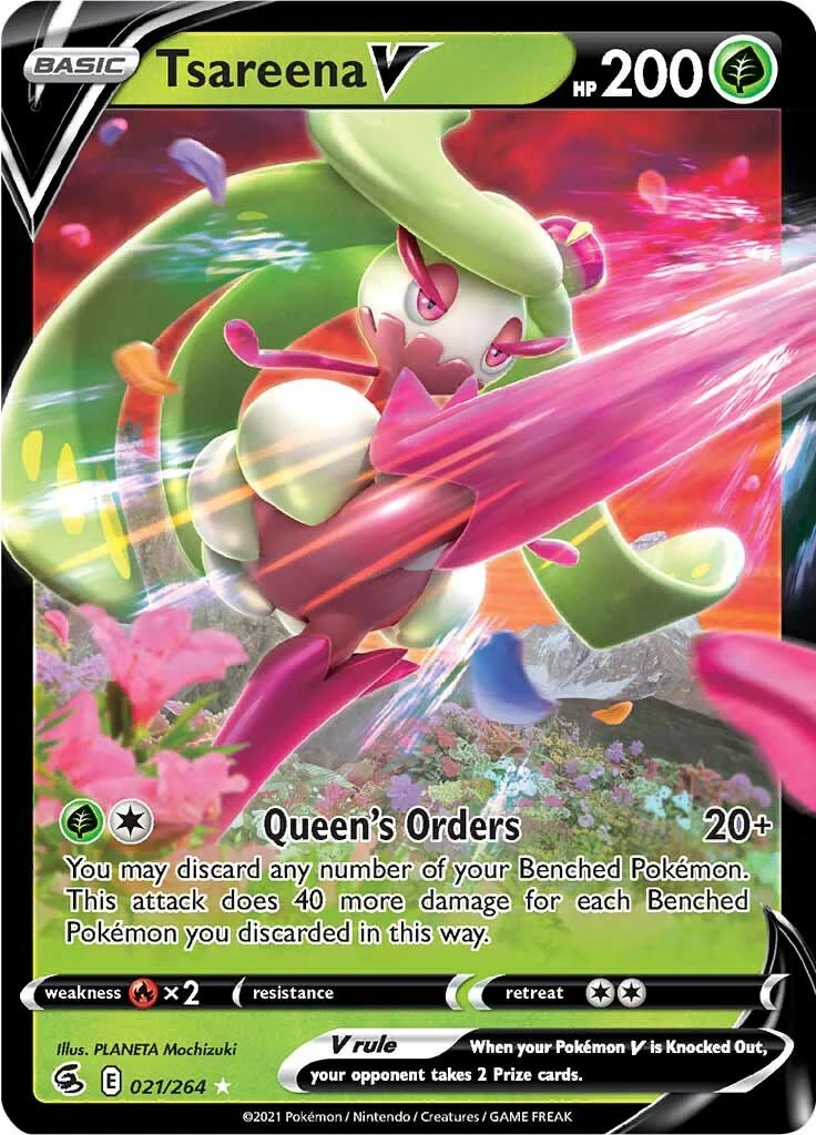 Tsareena V 021/264 - (SWSH08: Fusion Strike) (Ultra Rare) Holofoil