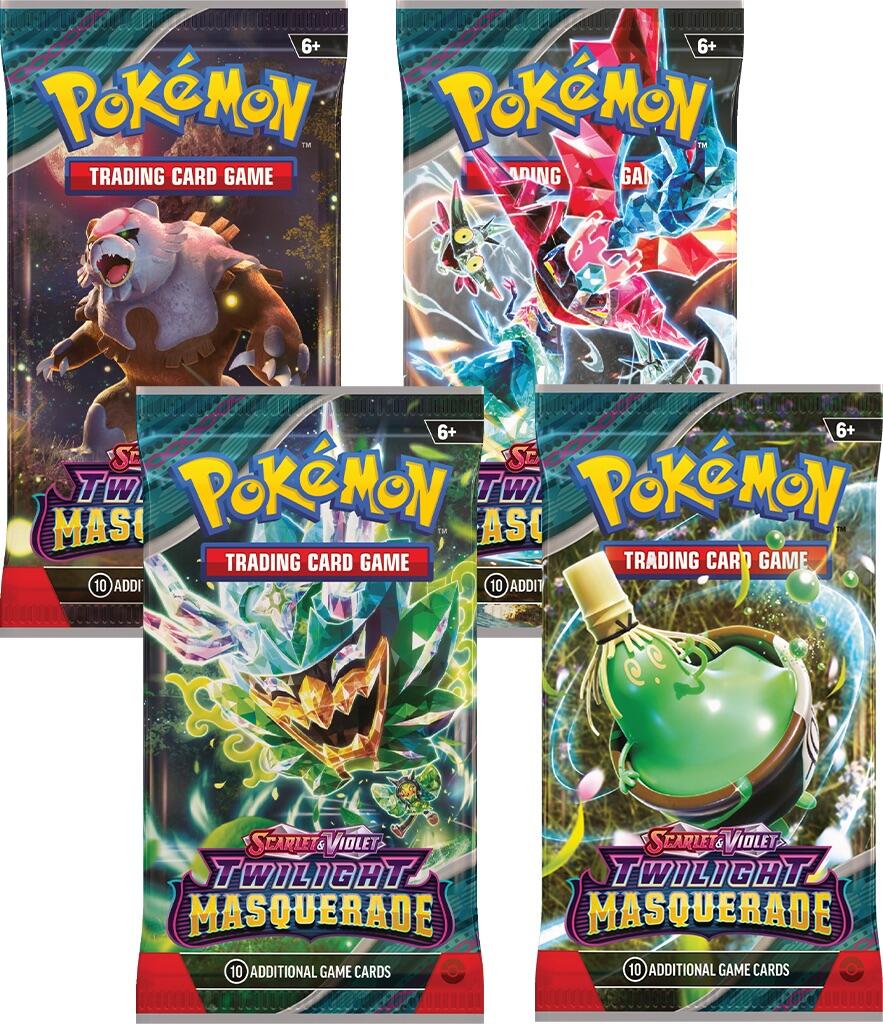 Pokemon TCG: Twilight Masquerade Booster Pack Art Bundle [Set of 4]