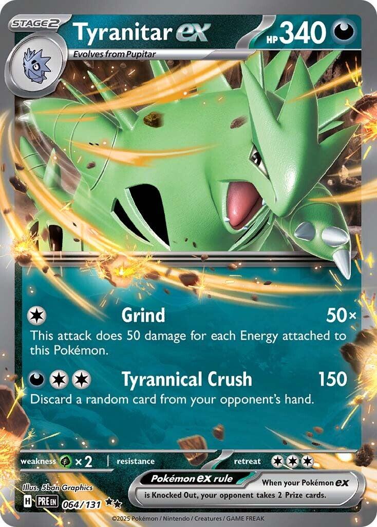 Tyranitar ex 064/131 - (SV: Prismatic Evolutions) (Double Rare) Holofoil