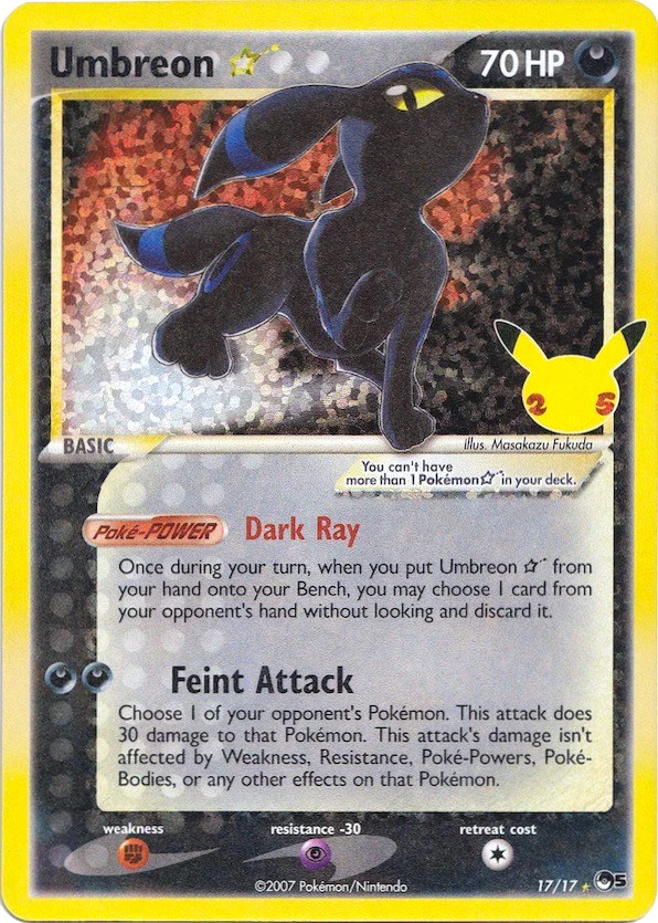 Umbreon Star 17/17 - (Celebrations: Classic Collection) (Classic Collection) Holofoil