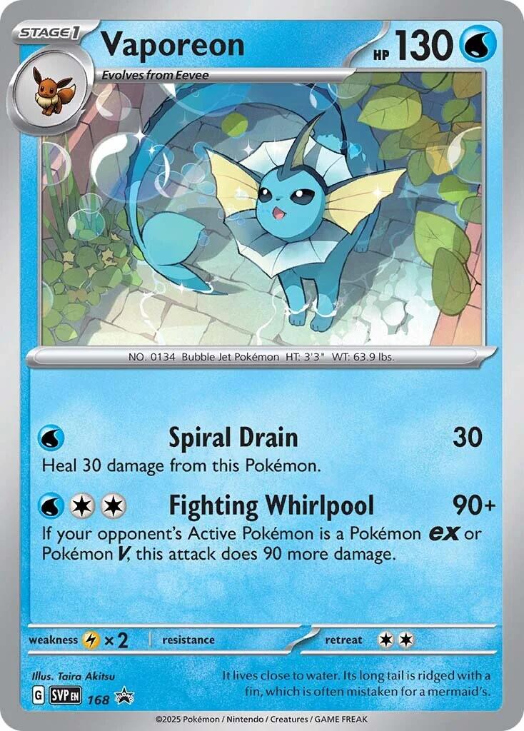 Vaporeon - 168 (Cosmos Holo) 168 - (SV: Scarlet & Violet Promo Cards) (Promo) Holofoil